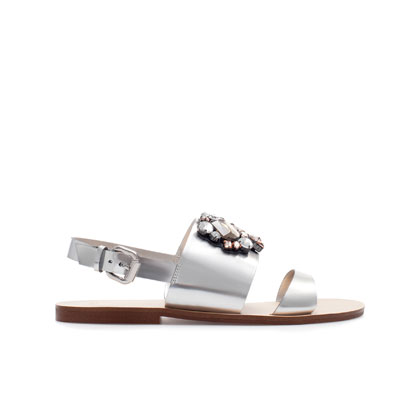 sandalias planas leopardo zara